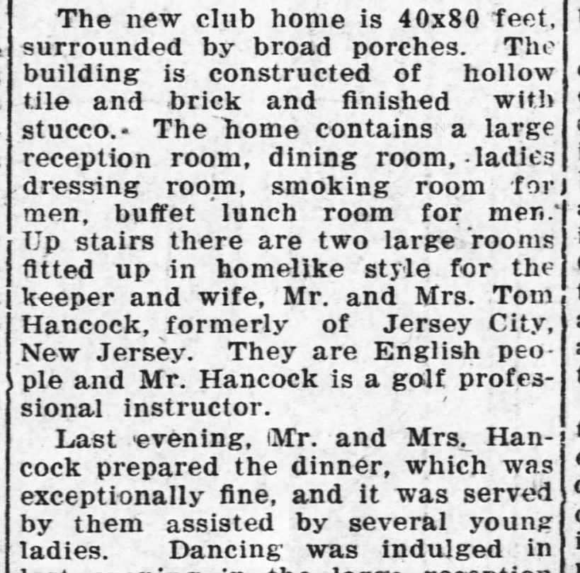 Tom Hancock of Jersey City new professional. Arkansas City Daily Traveler 6 Nov 1920, p1c4