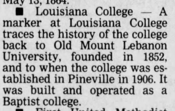 Louisiana College History