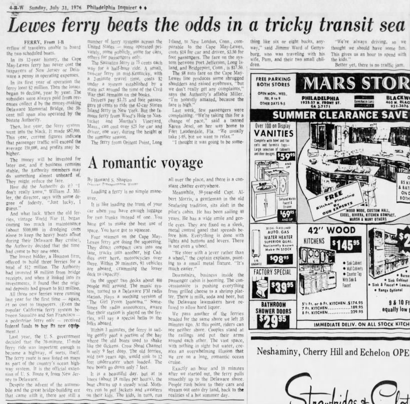 Cape May–Lewes Ferry and U.S. Route 9