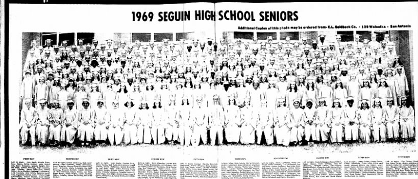 1969 seguin high school graduation - beth henning