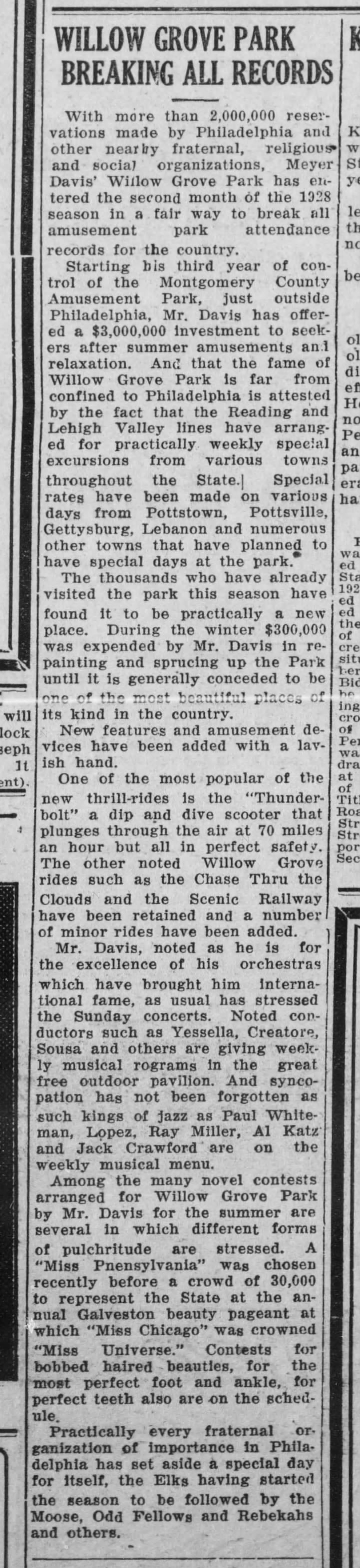 thunderbolt roller coaster 1928? Predecessor before fire. 