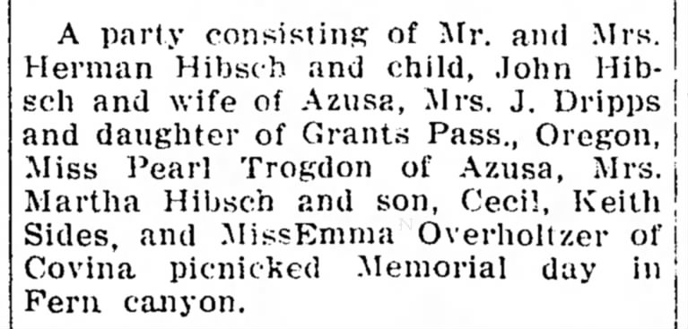 M/M Herman Hibsch 1 Jun 1912