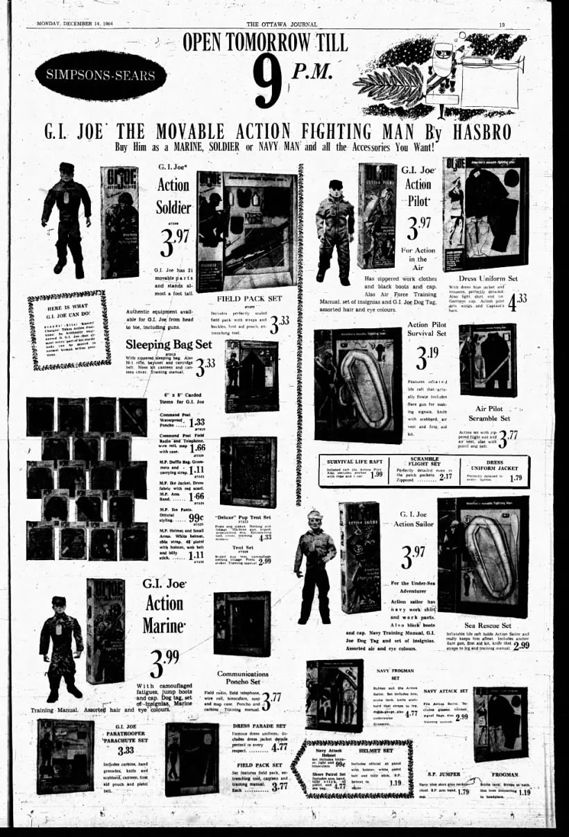 G.I. Joe ad, 1964
