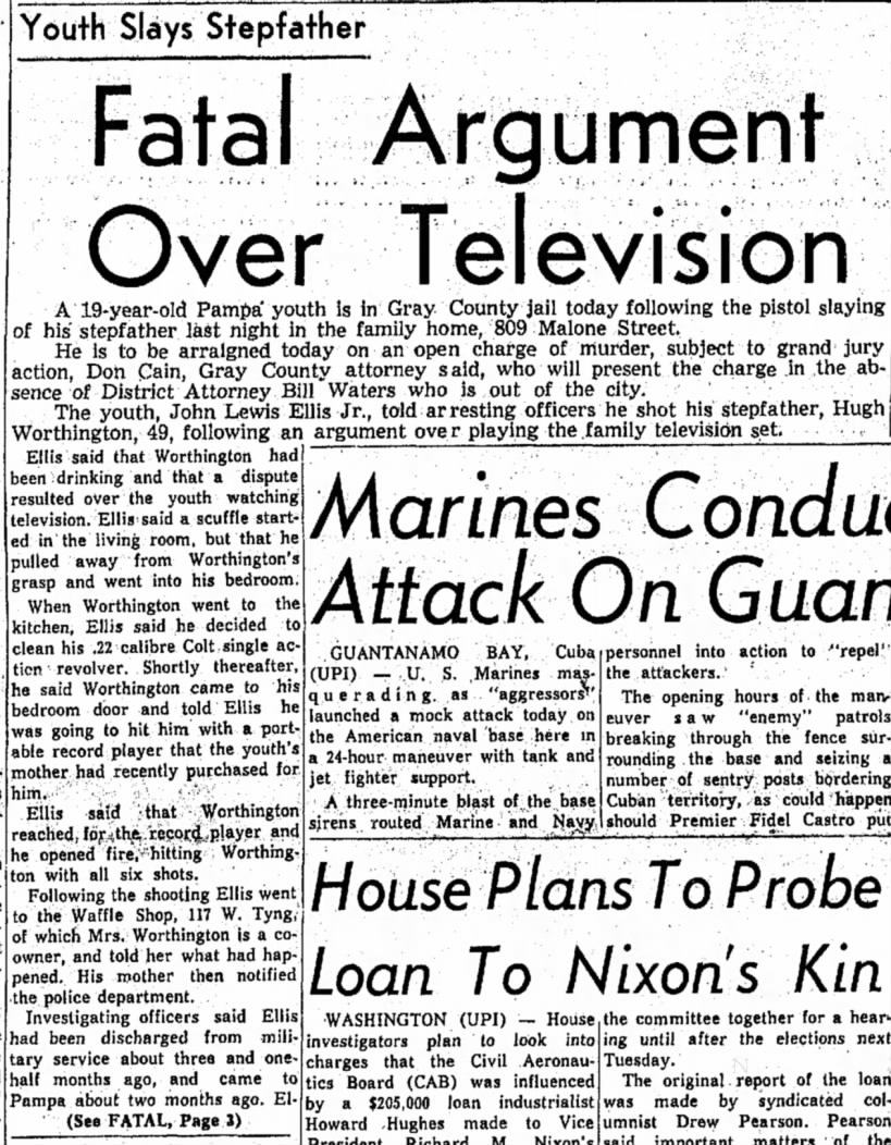 Pampa Daily News (Pampa, Texas) 4 November 1960 page 1
