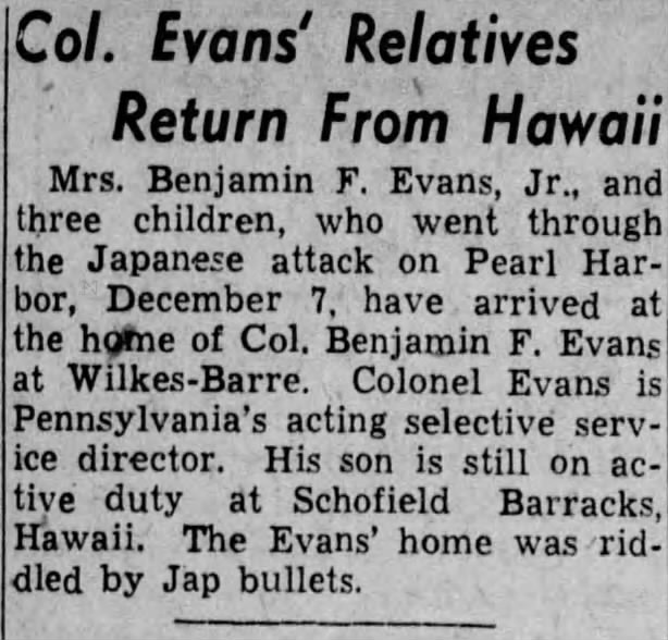 Harrisburg, PA Evening News
Friday, March 13,1942