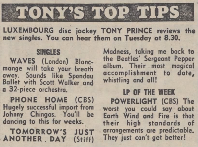 Tony's Top Tips