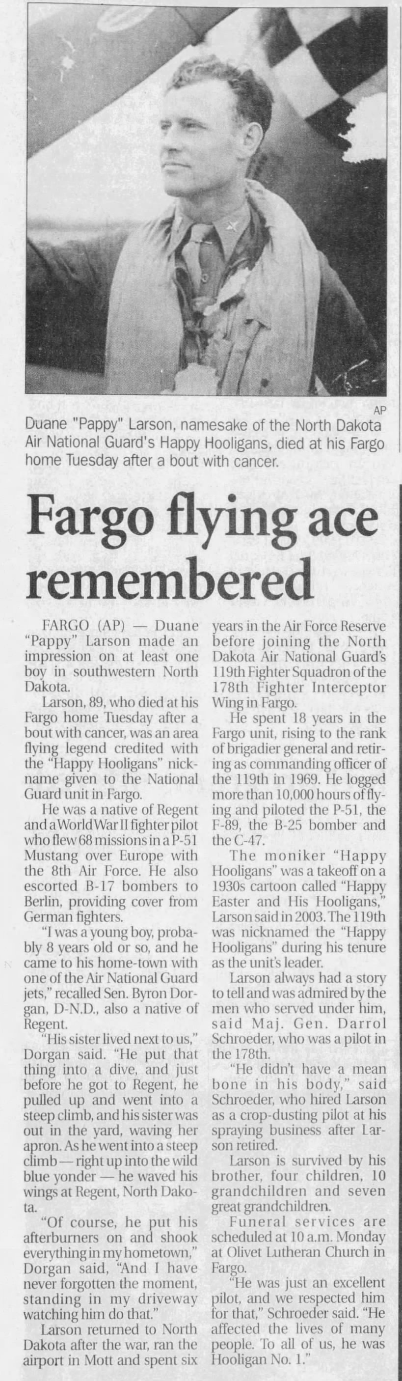 Obituary for Duane Fargo (Aged 89)
