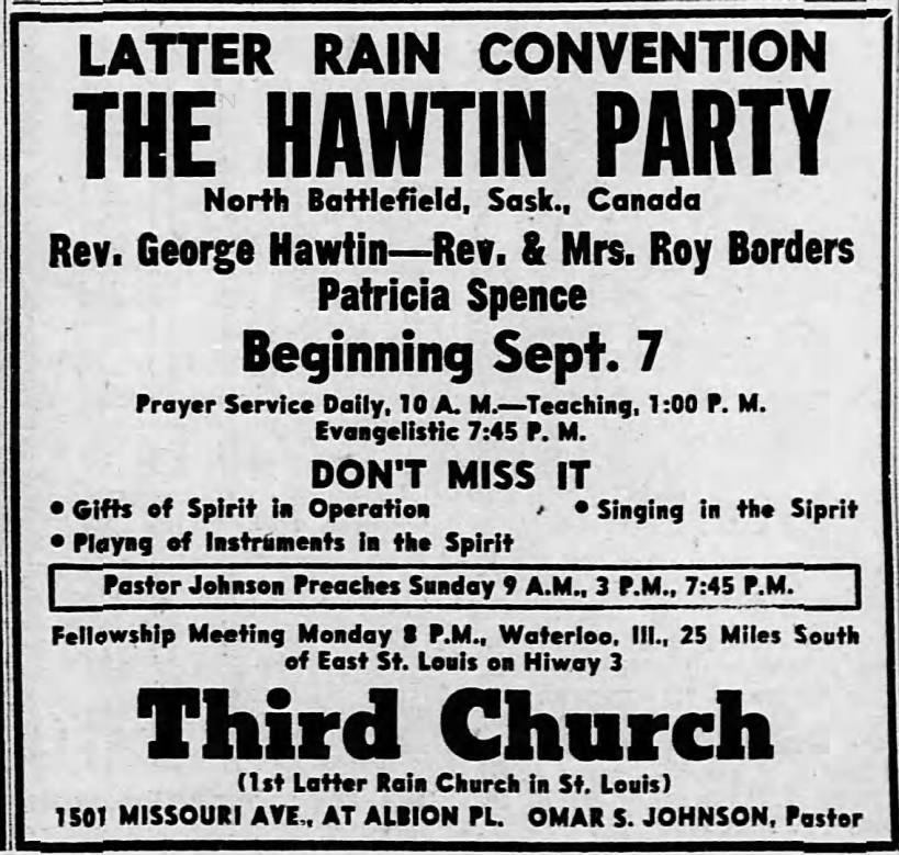 Hawtins in St. Louis, Sept 19, 1949