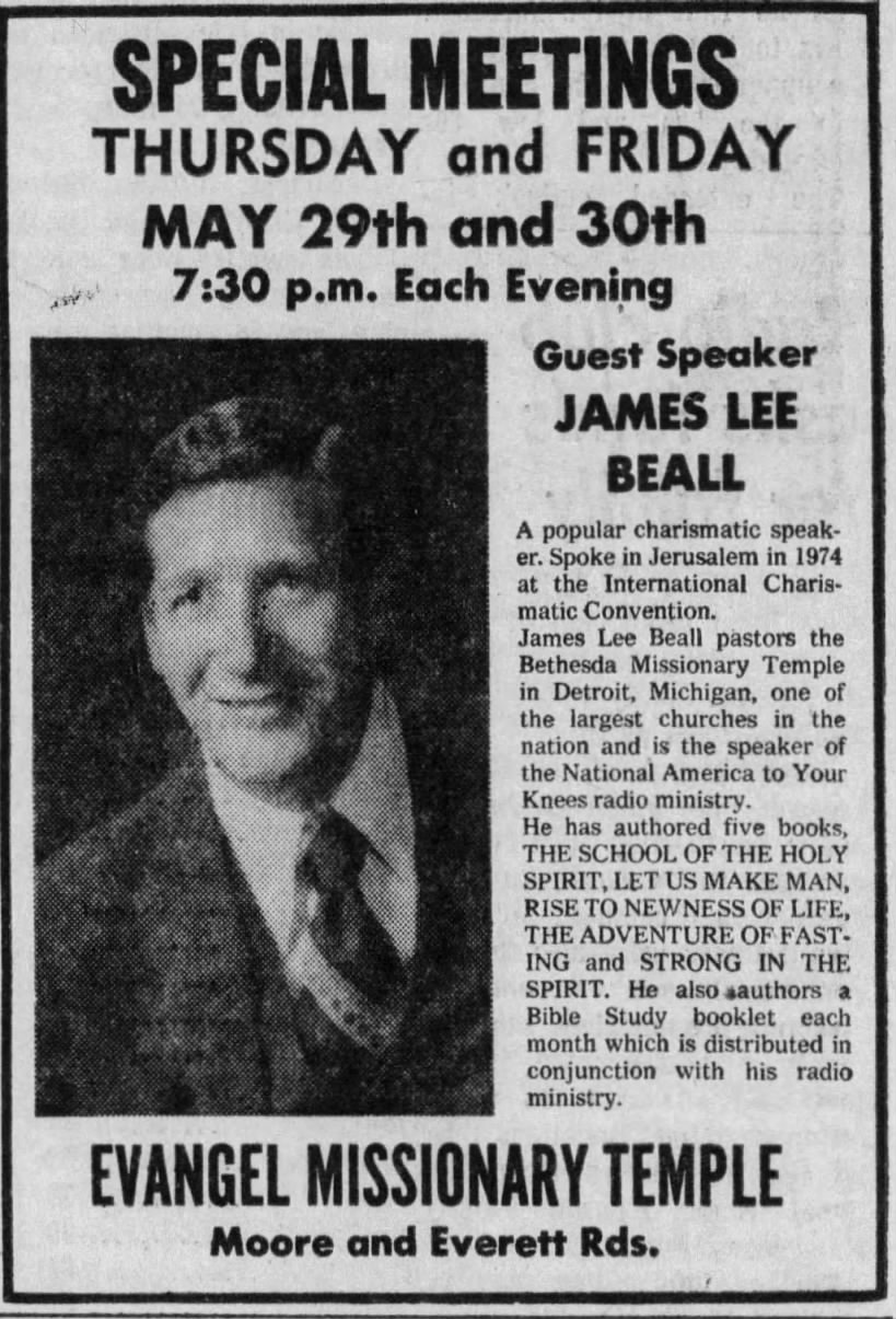 Beall in Muncie (May 1975)