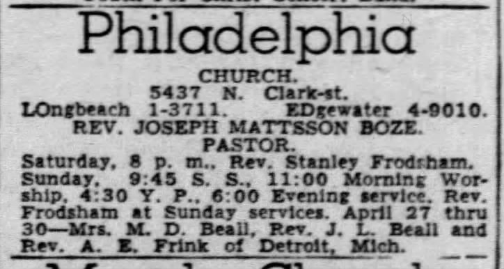 MATTSSON-BOZE host the Bealls and Elmer Frink (April 1950)