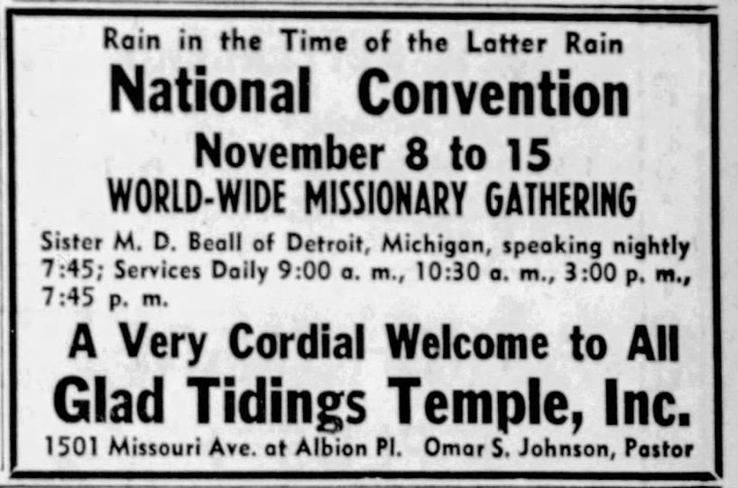 National LR Convention - Beall nightly (Nov 1950) Omar Johnson