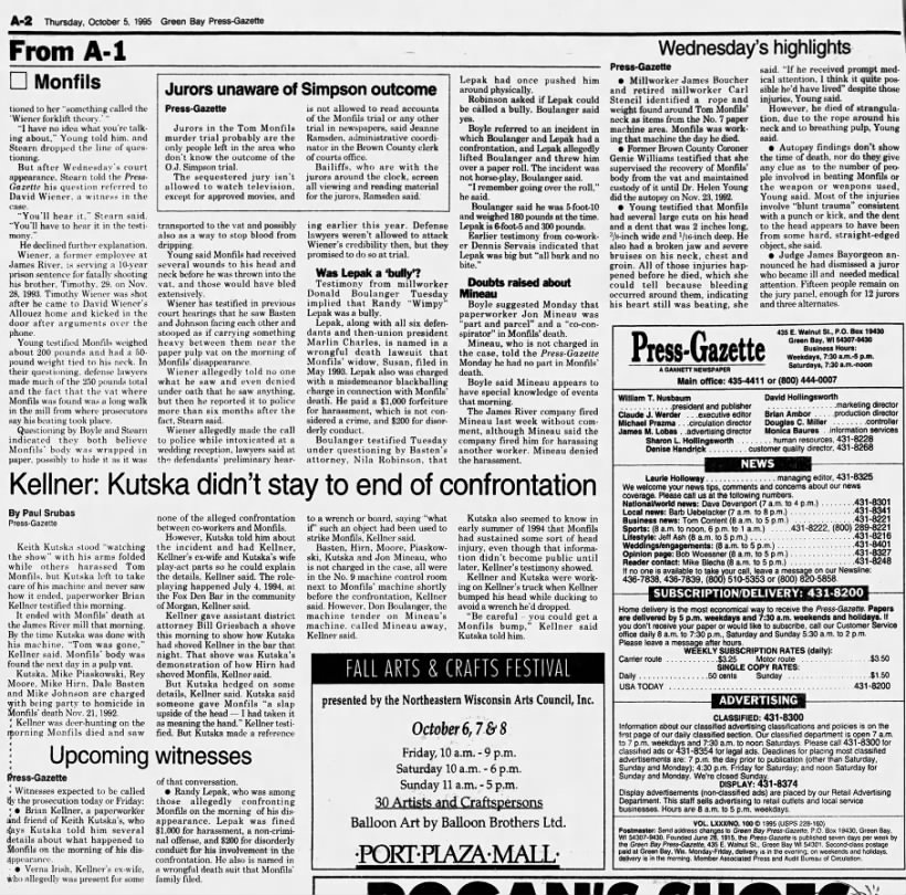 Oct 5, 1995, Monfils Homicide: Defense plants doubt pg 2