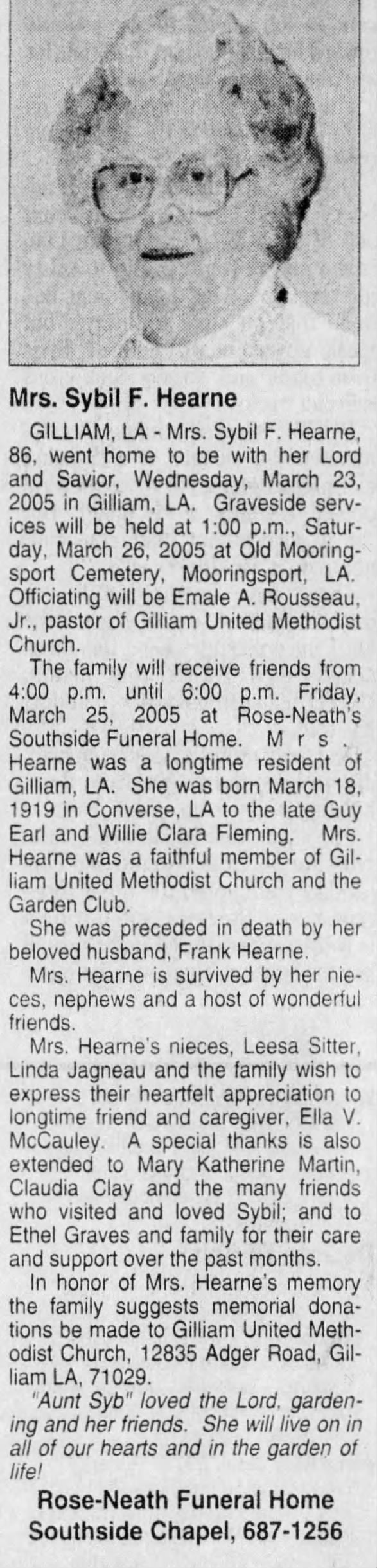 Sybil Fleming obituary