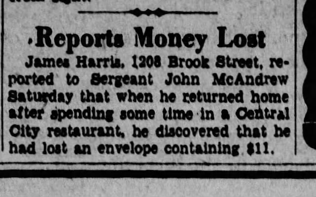james harris lost money 1935