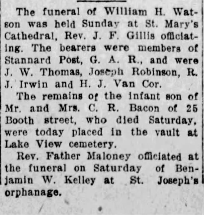 Obituary for William H. Watson