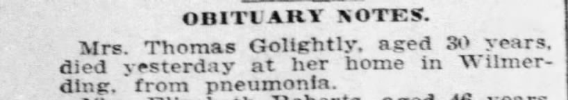 Young, Mrs Thomas Golightly