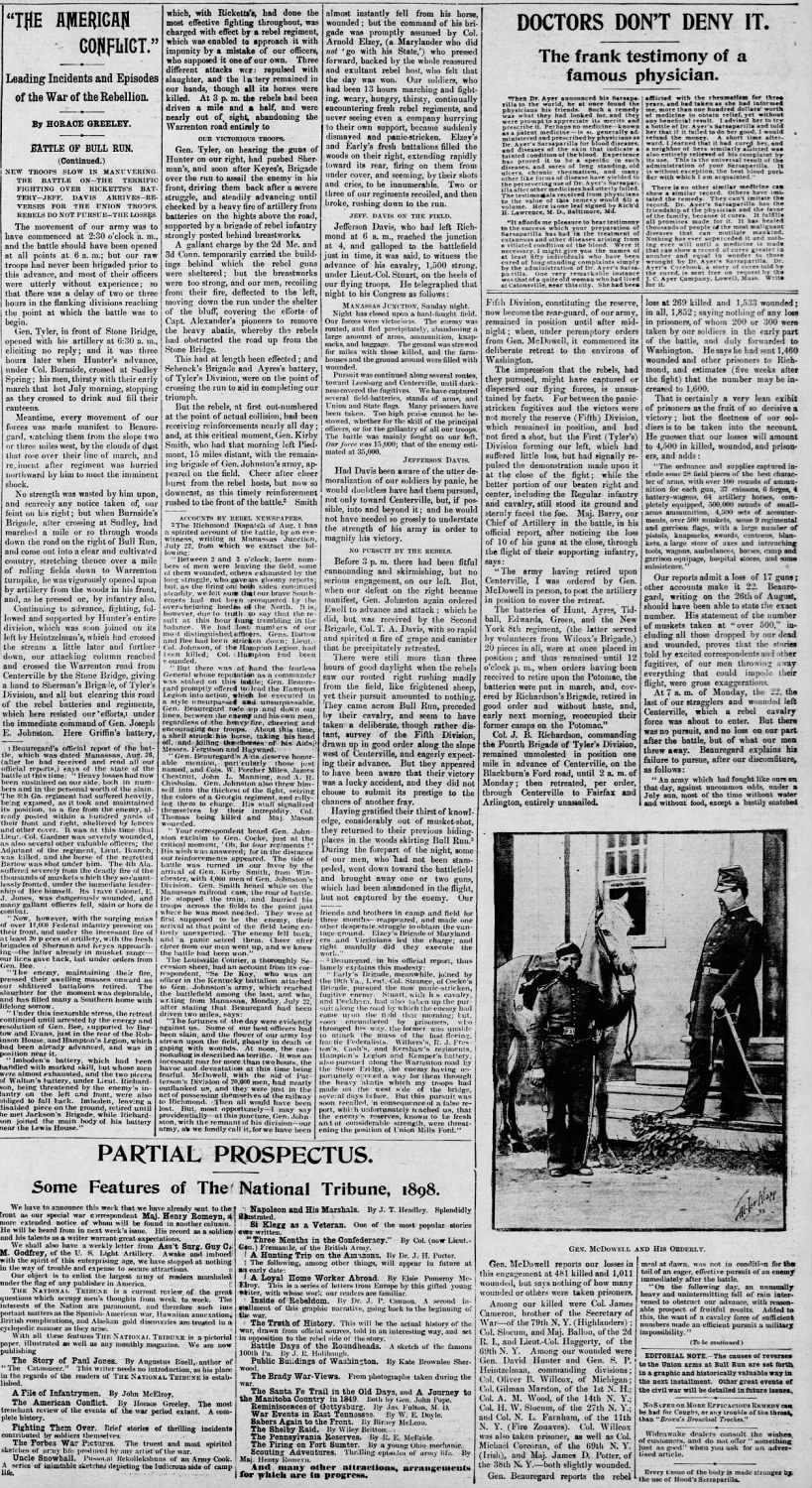 1898 American Tragedy Bull Run
