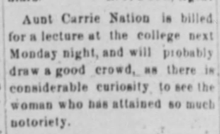 1905 Carrie Nation