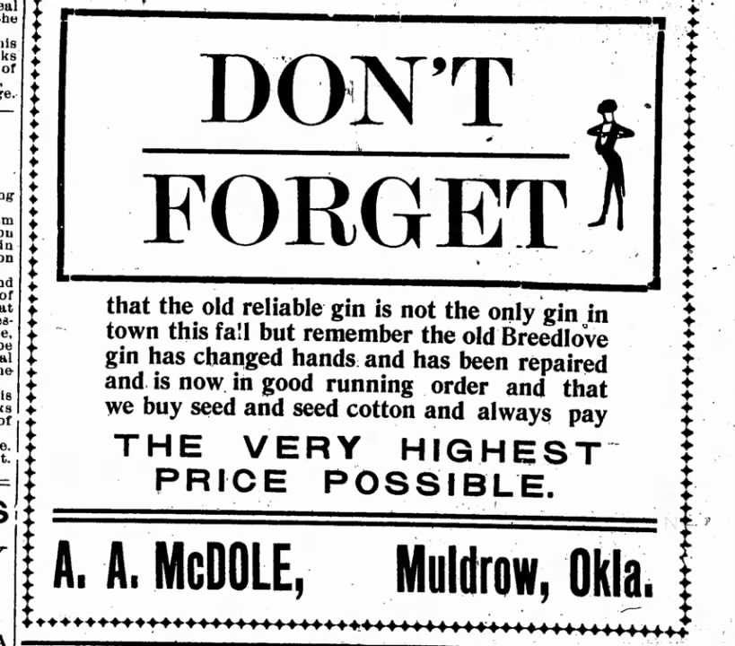 A.A. McDole- cotton gin
