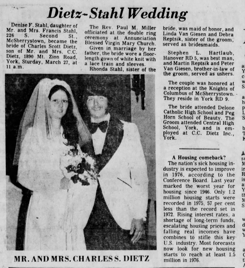 Denise Stahl and Scott Dietz Wedding
