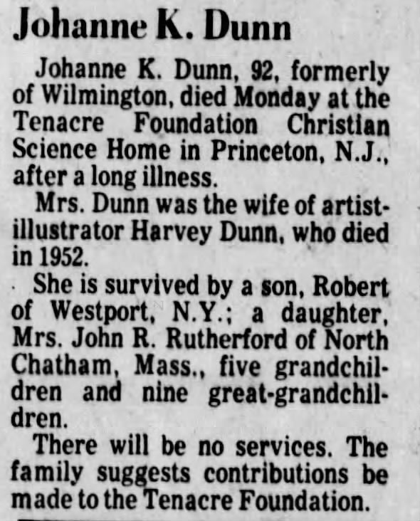 Johanne K. Dunn, obituary