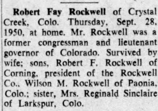 Obituary for  Rockwell