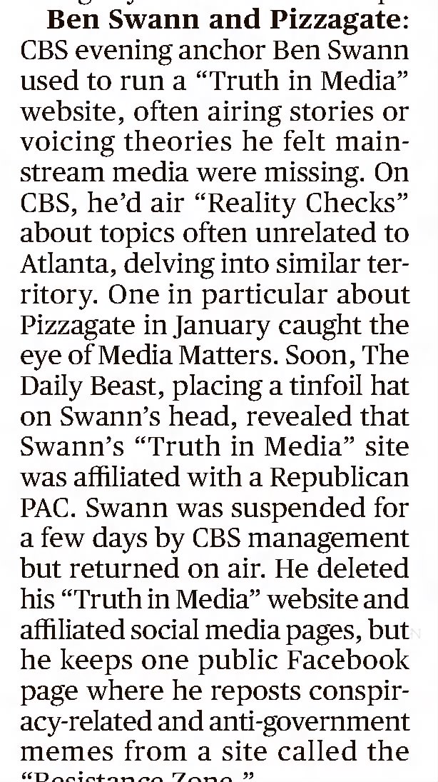 Ben Swann and Pizzagate, The Atlanta Constitution (Atlanta, Georgia), December 25, 2017, Page D1