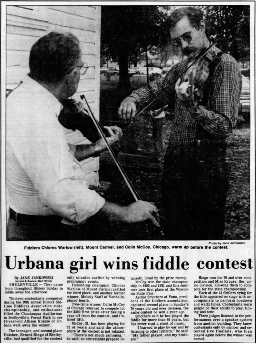 20th Annual IL State Fiddle Contest- 1984