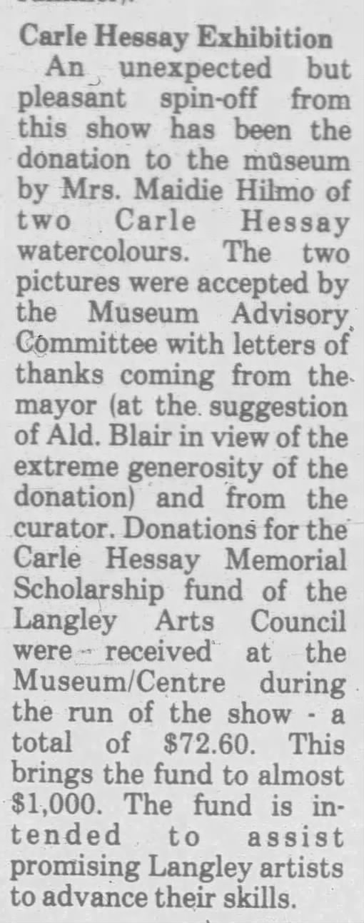 Carle Hessay exhibition, 12 Nov 1980