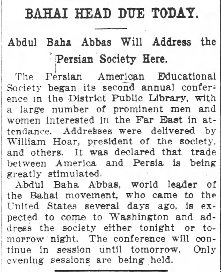 Baha'i William Hoar gives talk with Persian-American Educational Society