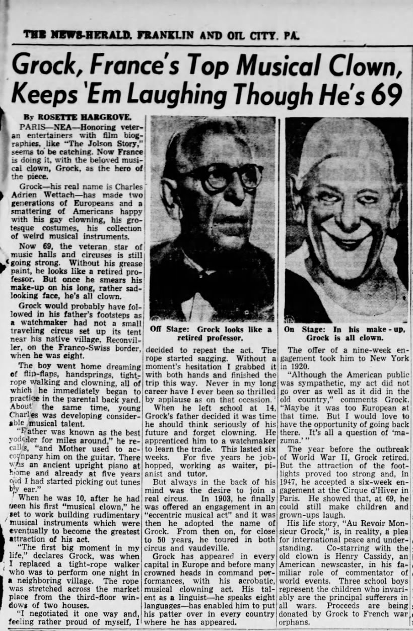 Grock News-Herald 1949