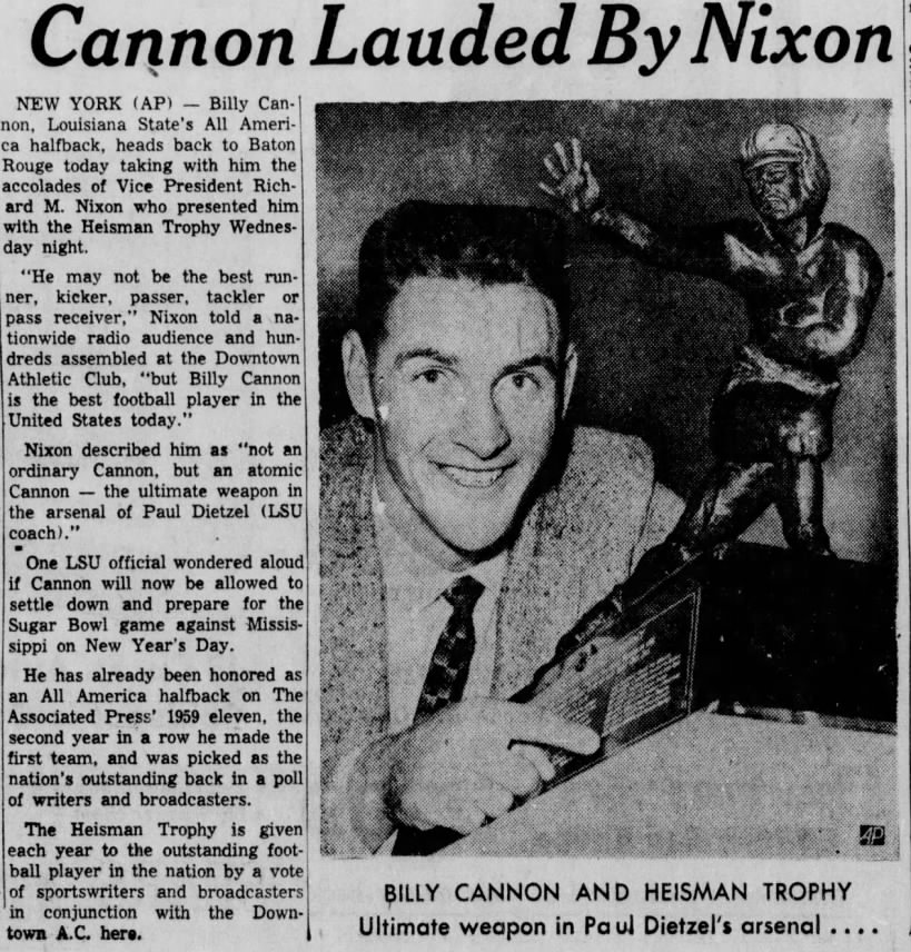 Cannon Lauded By Nixon
