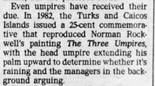 Three Umpires stamp