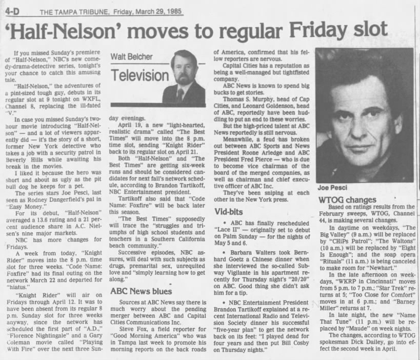'Half-Nelson' moves to regular Friday slot