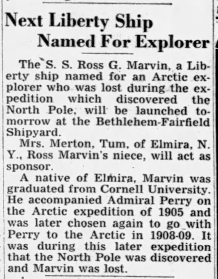 Next Liberty Ship Named For Explorer