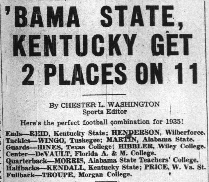 'Bama State, Kentucky Get 2 Places on 11