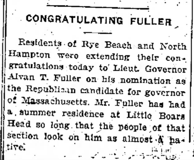 Congratulating Fuller