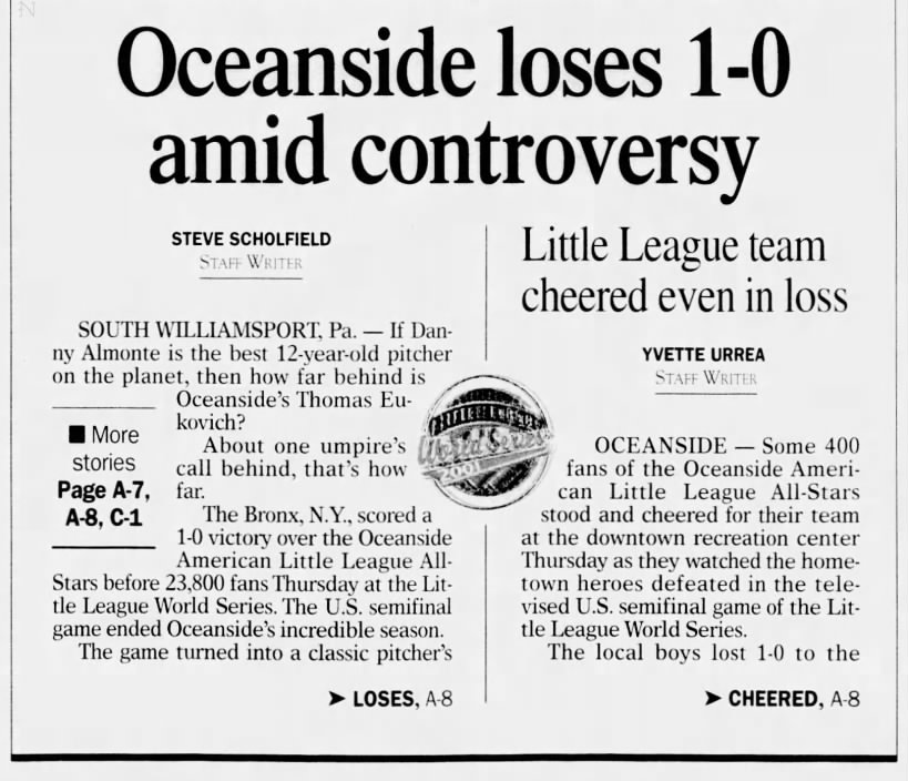 Oceanside loses 1-0 amid controversy
