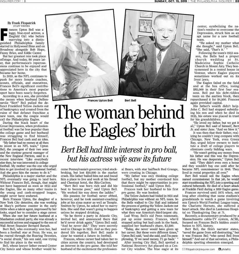 The woman behind the Eagles' birth