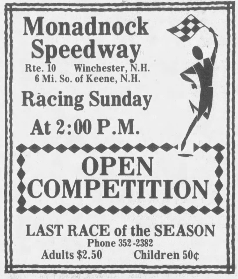 Monadnock Speedway (advert)