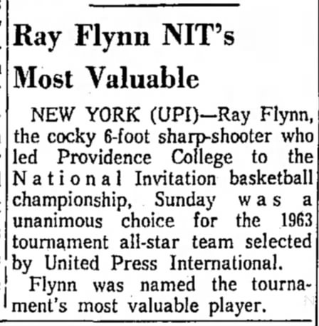 Ray Flynn NIT's Most Valuable