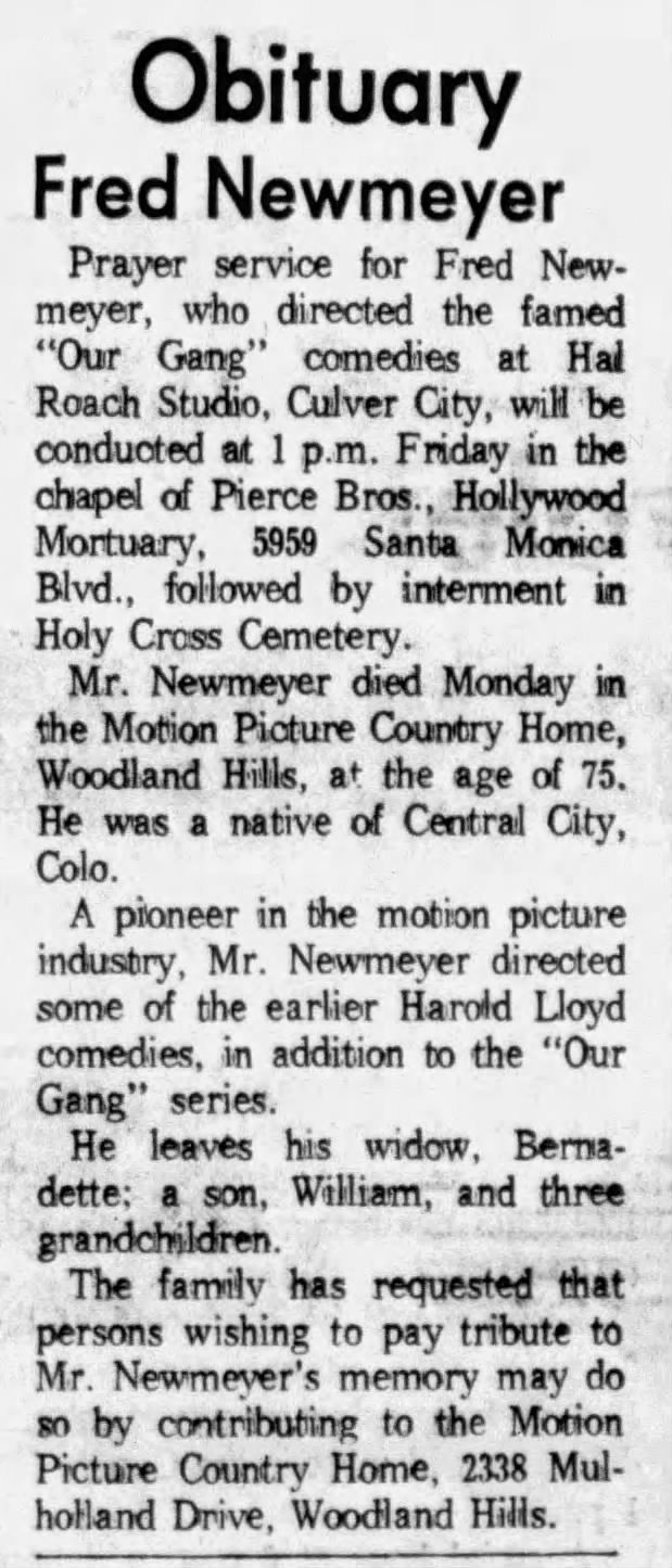 Obituary: Fred Newmeyer