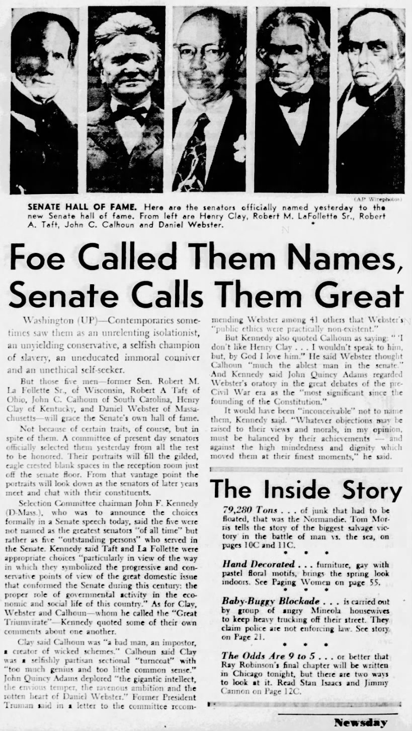 Foe Called Them Names, Senate Calls Them Great