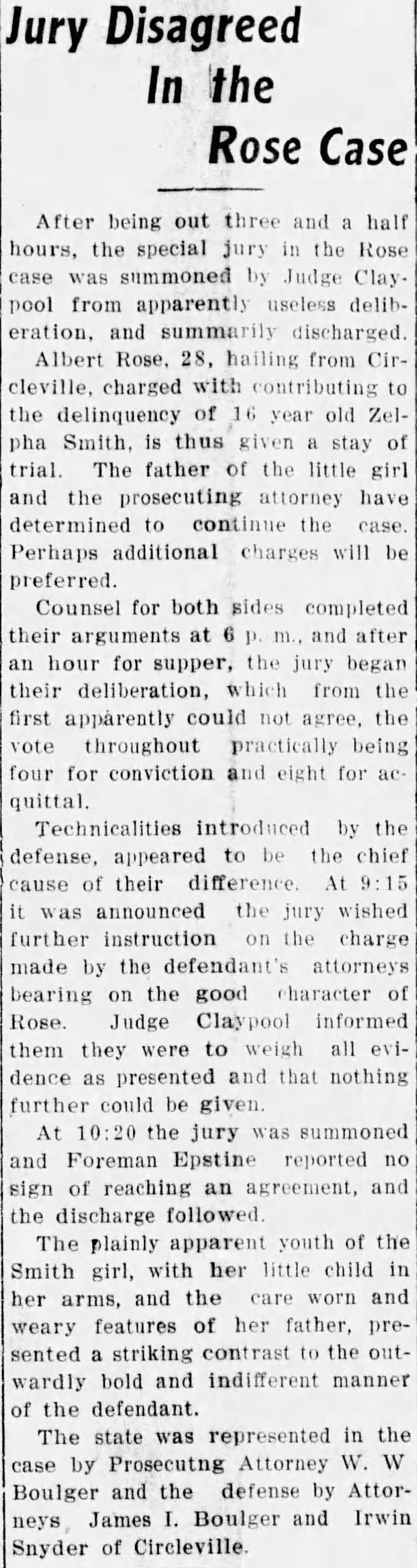 Jury Decision, Sept 25, 1912, Chillicothe Gazette
