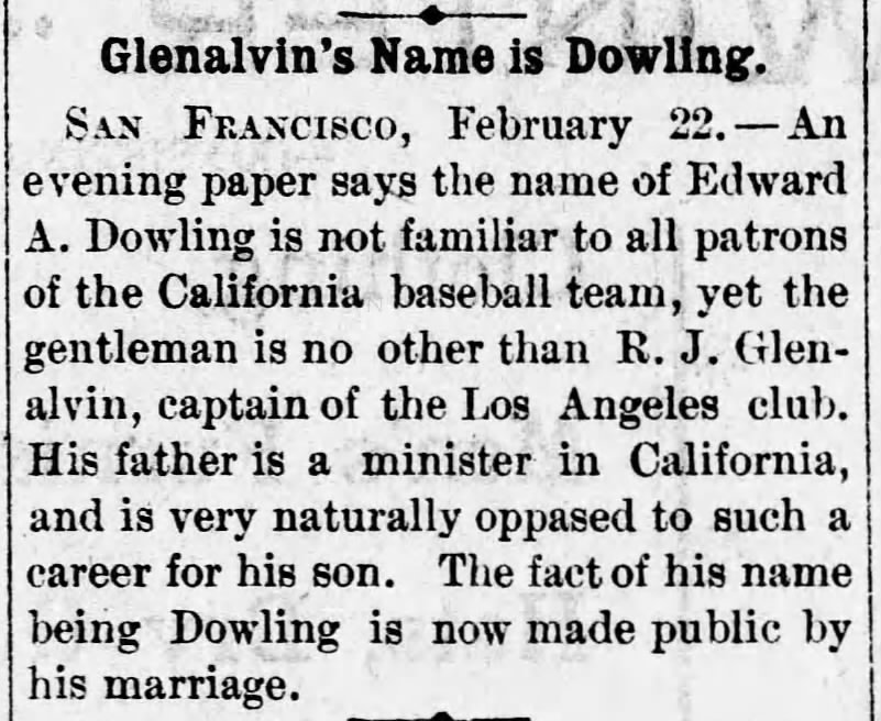 Glenalvin's Name is Dowling