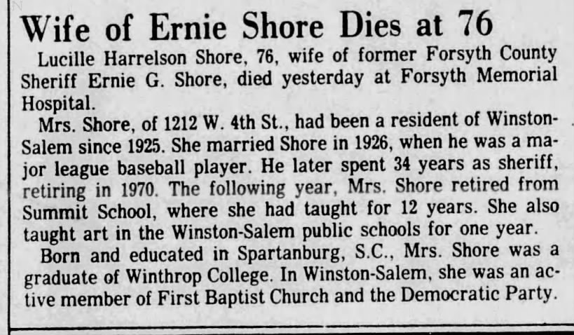 Obituary for Lucille Shore