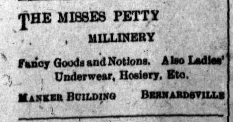 25 sept 1914 misses petty manker building