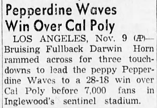 Pepperdine Waves Win Over Cal Poly