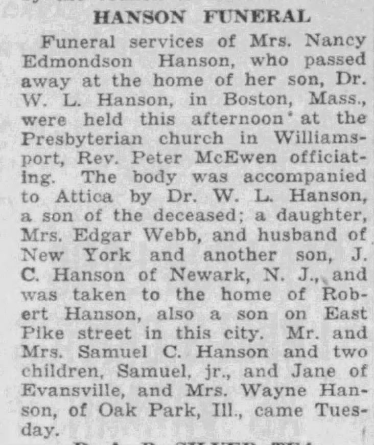 Edmondson, Nancy. (Journal and Courier)Lafayette, IN 14 Nov 1934 - Obituary