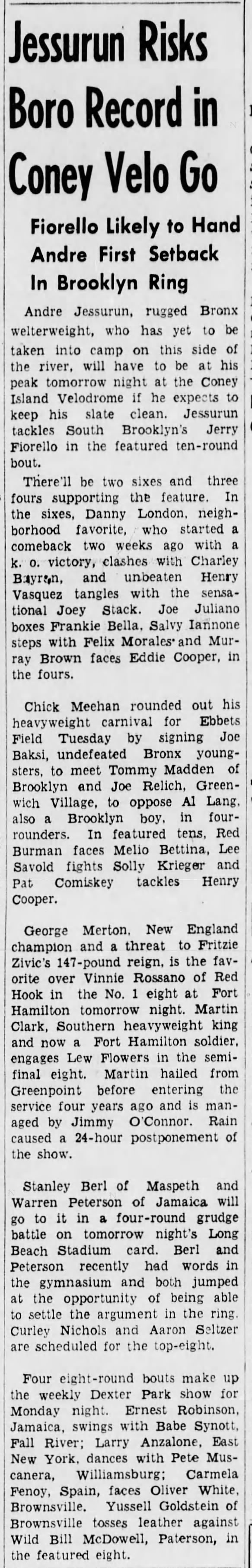 The Brooklyn Daily Eagle newspaper, Brooklyn, New York, 17 Jul 1941, p. 15.